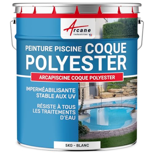ARCANE INDUSTRIES Peinture Piscine Coque Polyester, Peinture Hydrofuge imperméabilisante, Piscine...