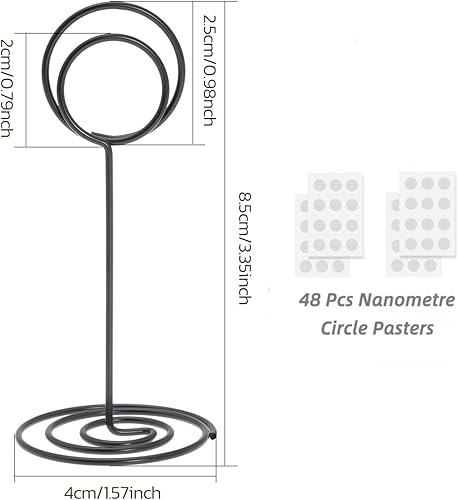 Miniatura 2 de Soportes para números de mesa, 40 paquetes de 3.35 pulgadas, soporte para números de mesa, soportes para tarjetas, soporte de fotos, soporte de