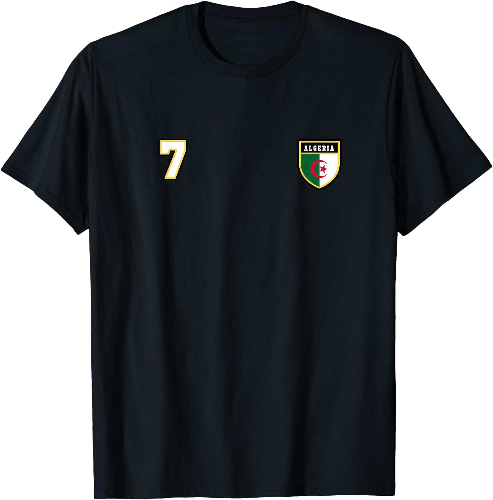 Algeria National Pride Algerian TeesAlgeria Number 7 Soccer Flag Football # seven Algerian T-ShirtOEKO-TEX STANDARD 100
