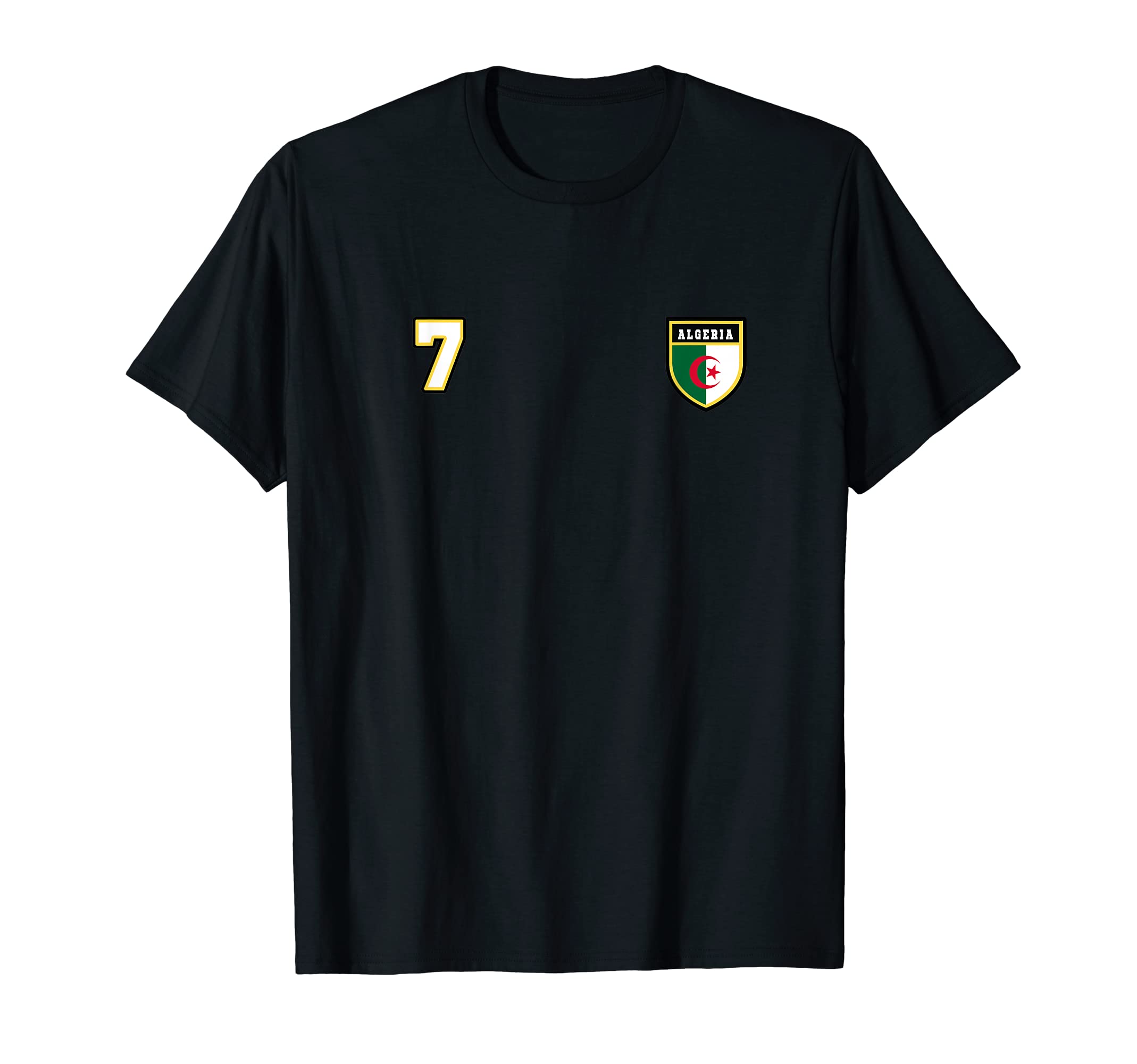 Algeria National Pride Algerian TeesAlgeria Number 7 Soccer Flag Football # seven Algerian T-ShirtOEKO-TEX STANDARD 100