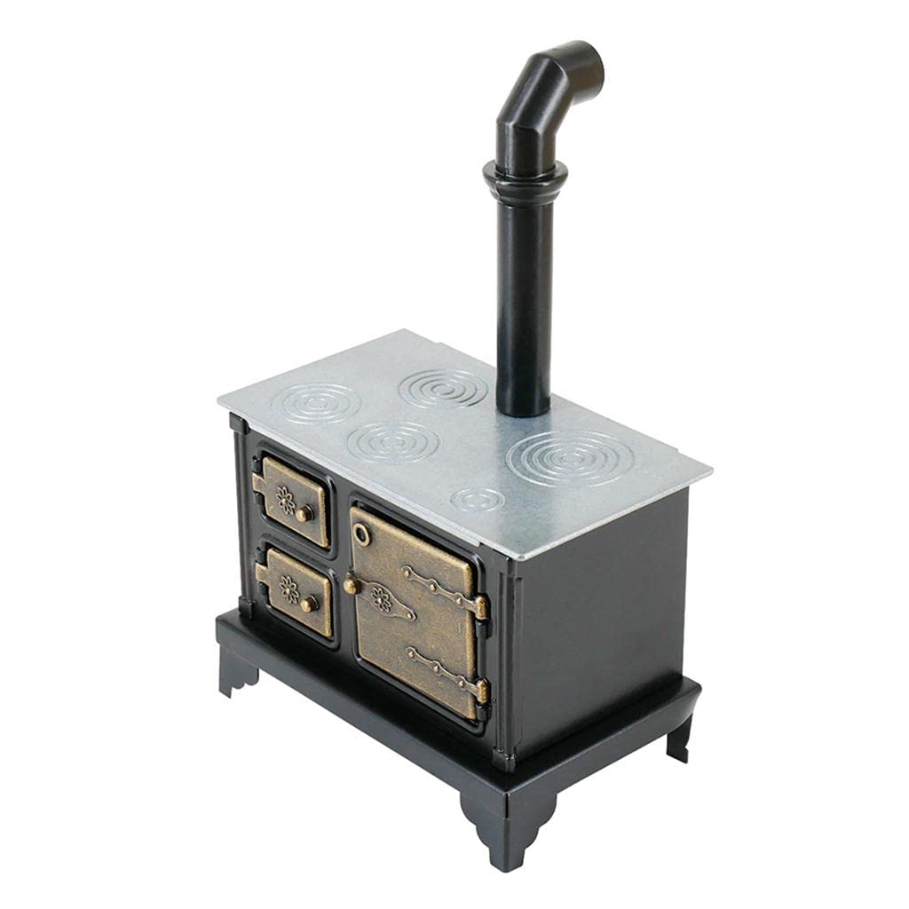 Amazon | レトロな1/12スケールのドールハウスストーブ、長い暖炉の