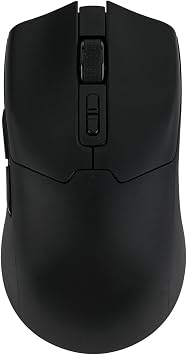 ماوس الألعاب اللاسلكي EPOMAKER Click 2.4 جيجا هرتز/BT/Type-C، 800 إلى 42000 نقطة في البوصة قابل للتعديل، معدل اقتراع 8K، 500 مللي أمبير، ماوس بصري خفيف الوزن، للكمبيوتر الشخصي/Mac/Linux (أسود)