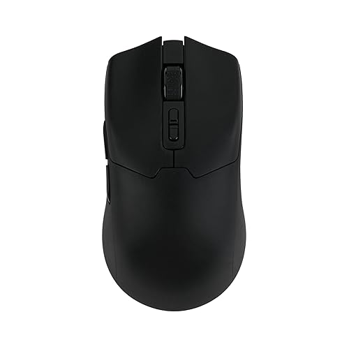 EPOMAKER Click Gaming Mouse Wireless 2.4Ghz/BT/Type-C, 800 to 42,000 DPI Adjustable, 8K Polling Rate, 500mAh, Lightweight Optical Mouse, for PC/Mac/Linux (Black)