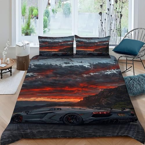 Housse de couette 200x200cm Starry Sky Theme ensemble literie microfibre avec 2 taies d'oreiller