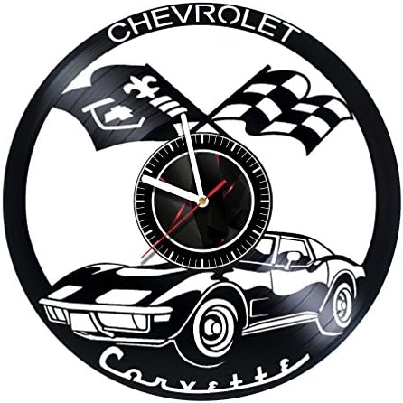EUREKAshop Vinyl Wall Clock Compatible with Chevy Auto Vinyl Record - Best for Boss Dad Mom Boy Girl Home Decoration Room Inspirational, Silent Wall Art (5)