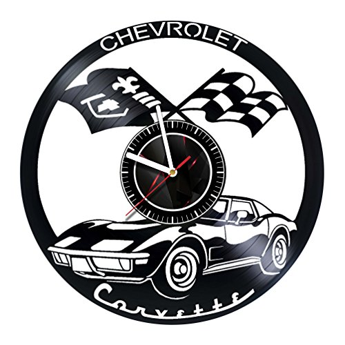 Eurekashop Vinyl Wall Clock Compatible With Chevy Auto Vinyl Record - Best For Boss Dad Mom Boy Girl Home Decoration Room Inspirational, Silent Wall Art (5) #TOP3