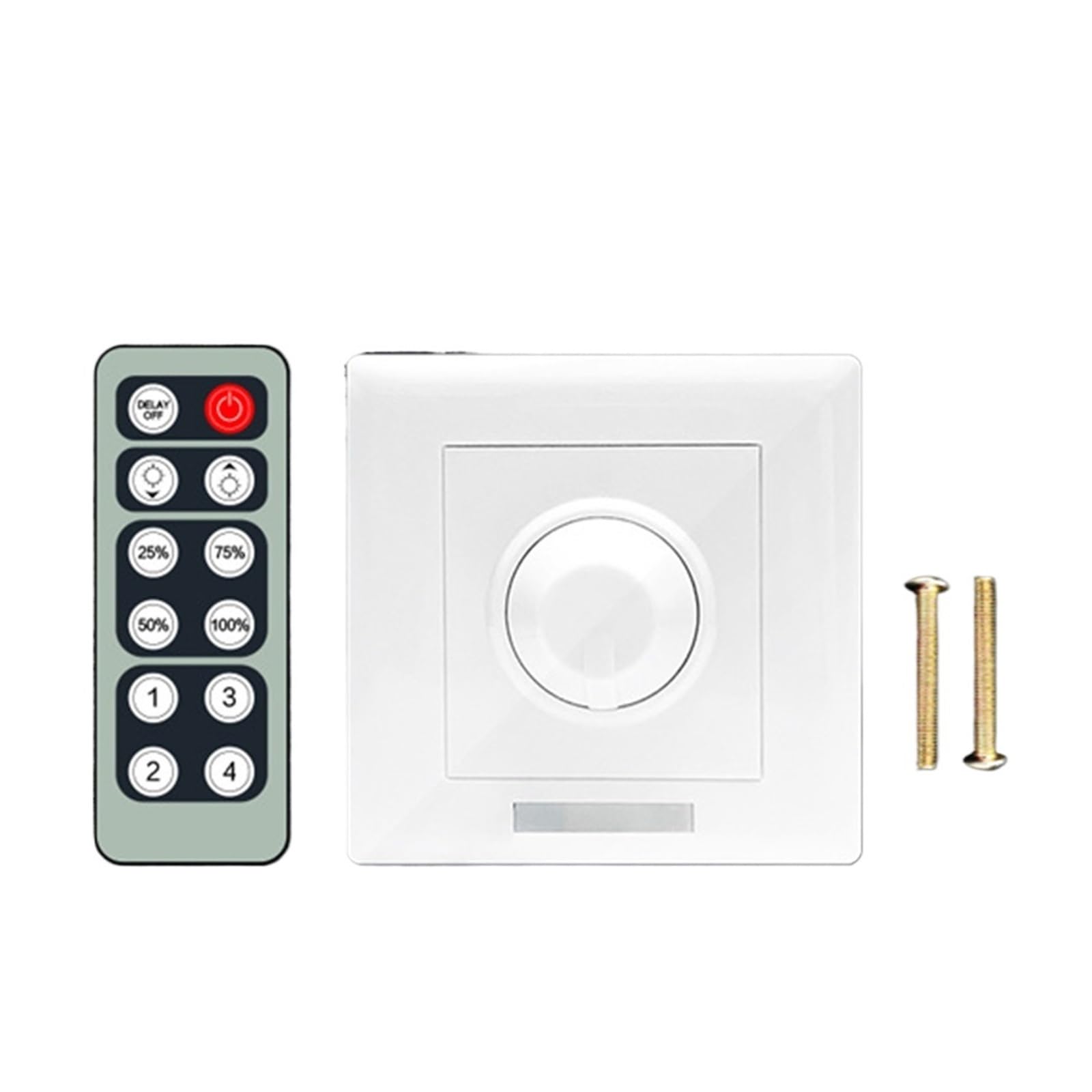 ZXAOMMBEA DC5-24V 12-Key Infrared PWM 86 Panel Supports timed Manual knob stepless dimming Controller for LED Monochrome Light Strips