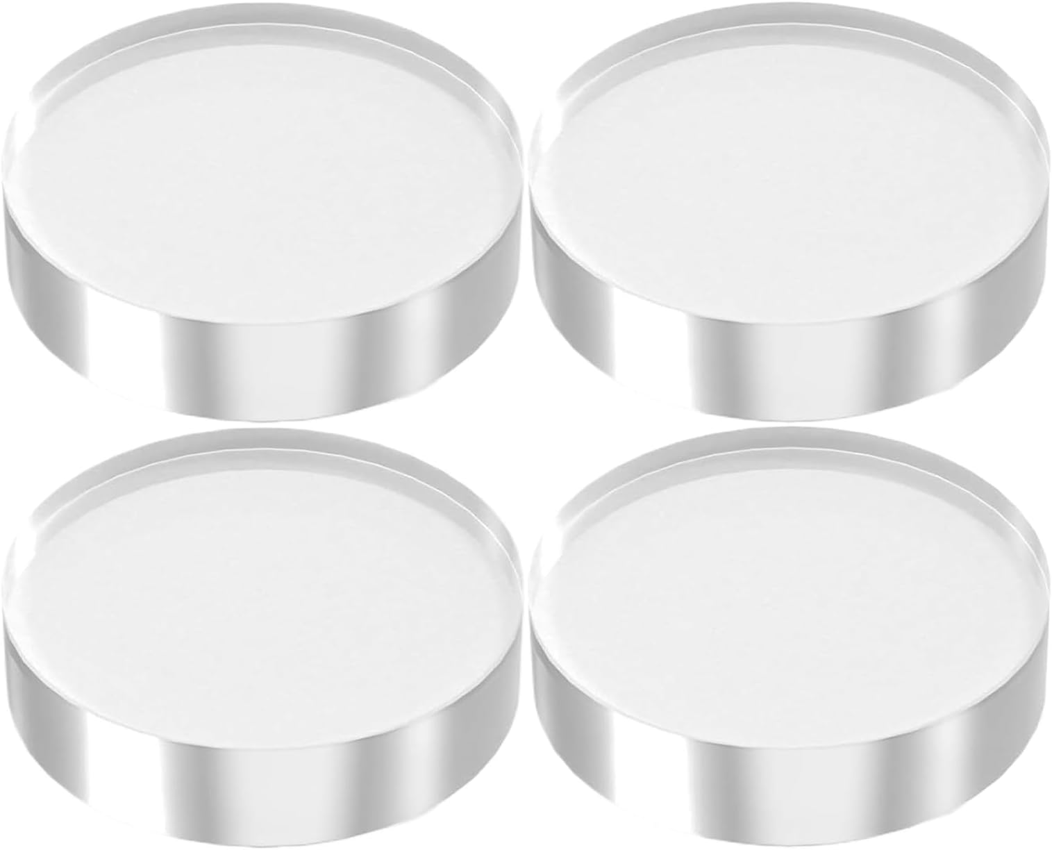 Acrylic Blocks for Display, Clear Crystal Holder, Round Acrylic Display Block, for Mineral Specimen Art Craft Workplace Shop Bedside Table