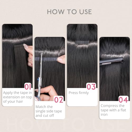 Image of WENNALIFE Single-Sided Hair Extension Tape Roll, 12 yd x 0.3 in
