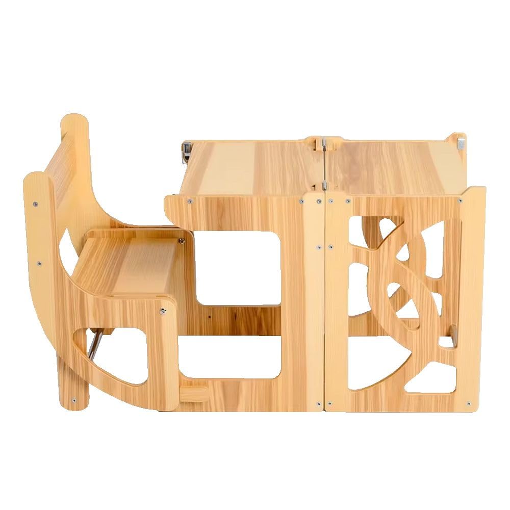 Divit Brown Montessori Learning Tower Children's Table With Stool