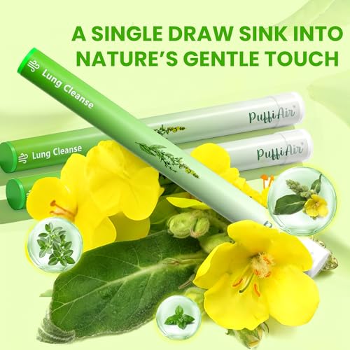 Image of Herbal Diffuser Pen, Detox Diffuser with Mullein, Thyme & Mint for Better Breathing, All Natural Swap - Up to 600 Uses (Varies by Usage), 3 Diffusers, 1 Pack