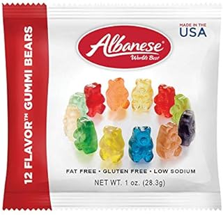 Blue Hippo Albanese 12 Flavor Assorted Gummi Bears 1 Ounce (Pack of 30)