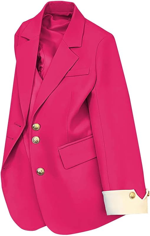 Casual Blazers de manga larga de doble pecho con solapa de oficina de trabajo para mujer chaquetas Fall Blazer de negocios con bolsillos
