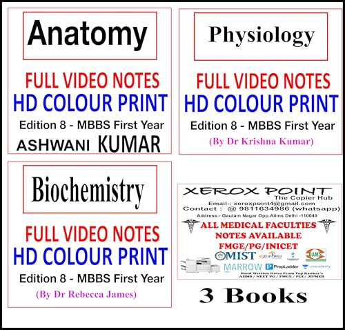Image of Marrow Edition 8, MBBS 1st Year Notes {ANATOMY ,BIOCHEMISTRY,PHYSIOLOGY) fully color