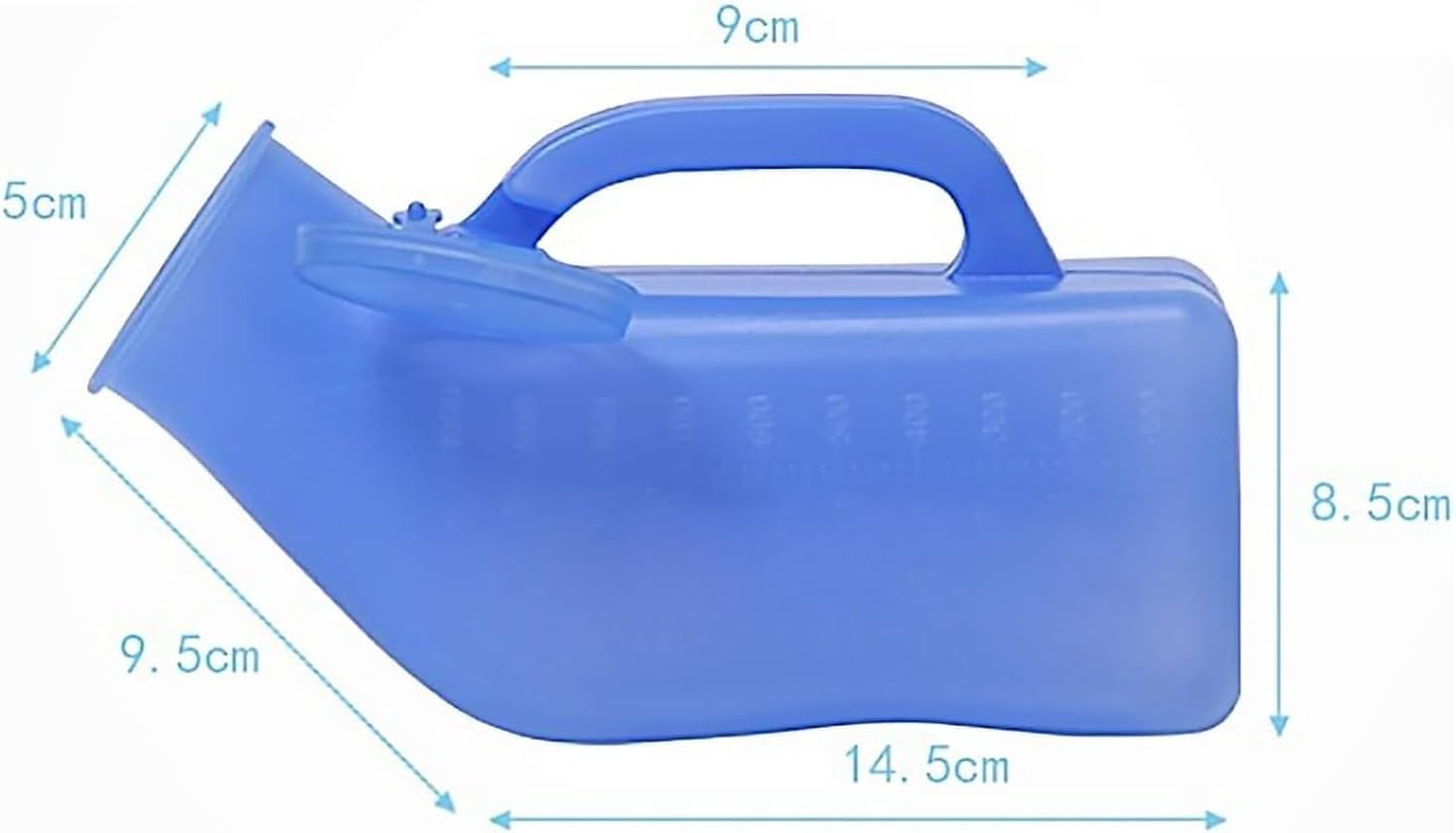Male Urinal，Pee Bottles，Urine Bottle， Male Convenient Urinal Pee Bottles Home Urinal Thick Firm Urine with Lid for Men 1L Convenient and Practical