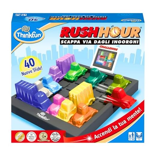 ThinkFun - Rush Hour Scappa Dagli Ingorghi, Gioco di Logica per Bambini Età 8+ Anni