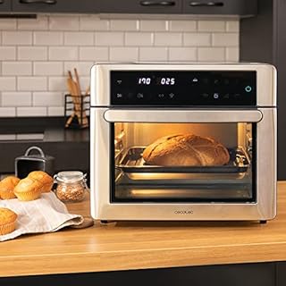 Cecotec Four Friteuse à air chaud Bake&Fry Touch. 14-25-30 litres, convection, écran tactile (30 L, acier)