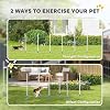 PawHut Adjustable Dog Agility Training Obstacle Course Set with Weaves Poles Storage Bag for Pet Dogs Outdoor Games Exercise