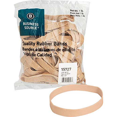 Business Source Size 107 Rubber Bands - 1 lb. Bag (15727) - 3 Pack