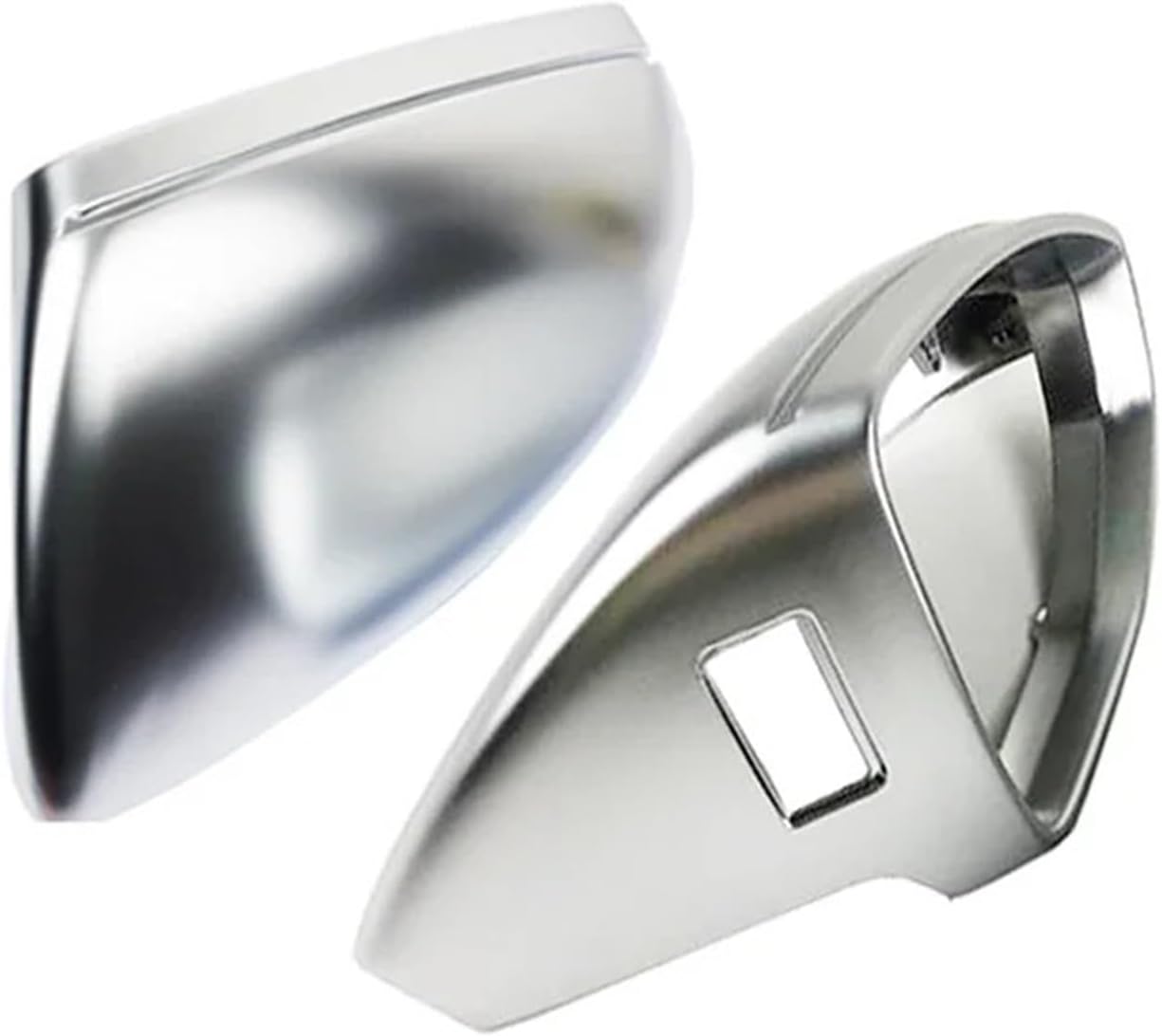 LHD Rearview Mirror Cover Caps Compatible With New A6 C8 A7 A8 D5 2018 2019 Matte Silver Auto Side Mirror Cover Replacement(With Assist)