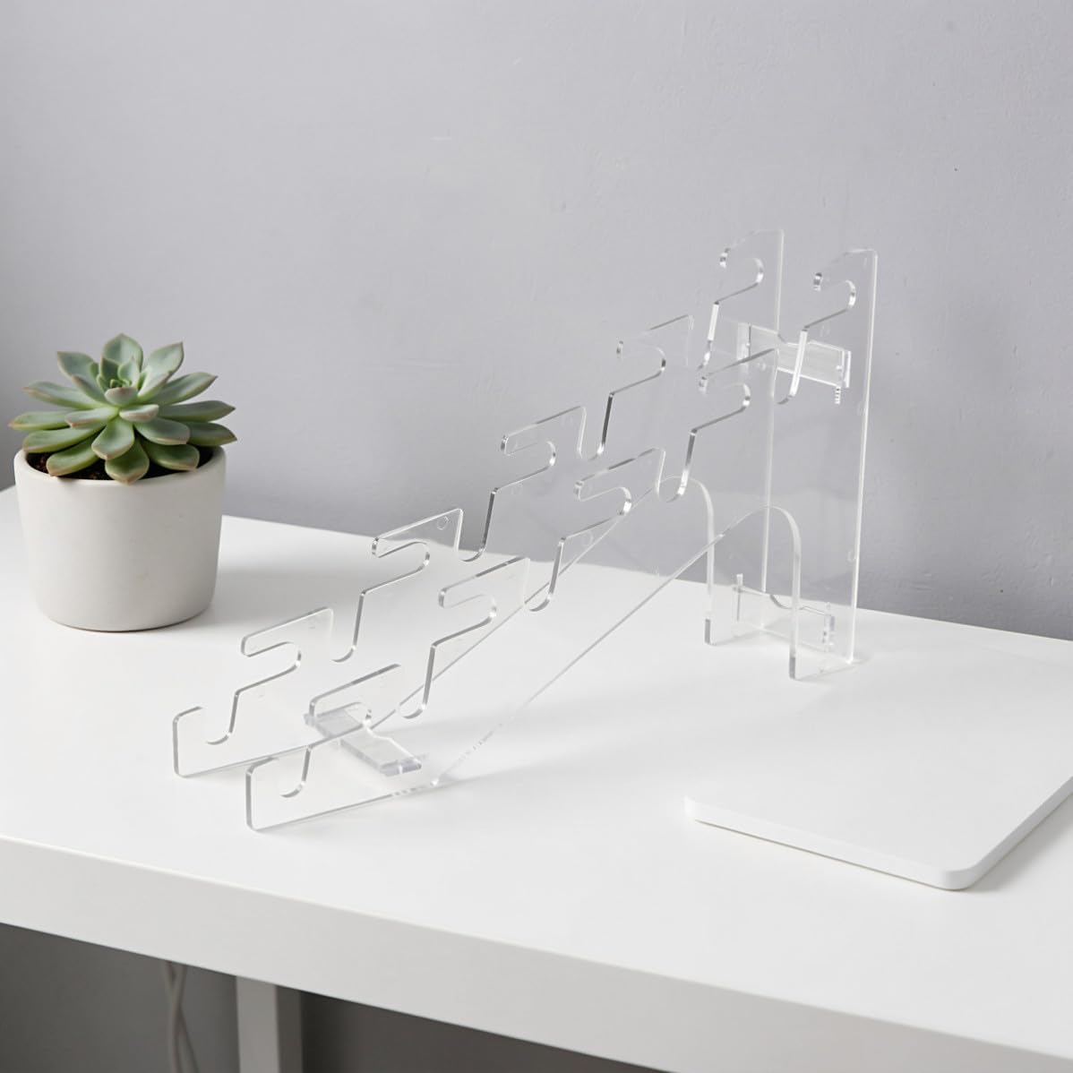 MERRYHAPY Acrylic CD Disc Holder Upright Storage Rack 5 Slot