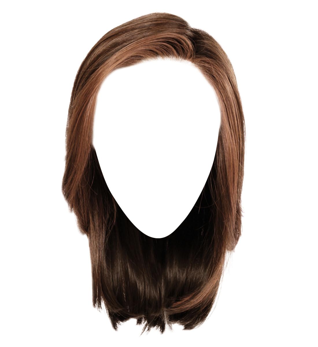 GABOR OWN THE ROOM Long Layered Mid-Length Wig, Easy to Care For Designer Series by Hairuwear, Large Cap Size, GF6-8 Dark Chocolate