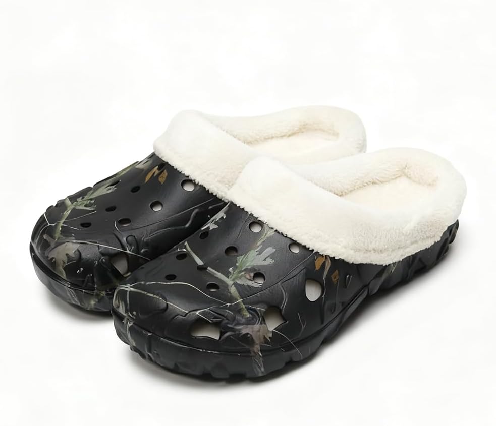 MGGMOKAY Unisex Lined Clogs Winter Garden Shoes Warm Clogs Slippers - Image 2