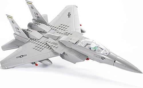SEMKY Militar F-15 Eagle Fighter Jet Air Force Juego de bloques de construcción (262 piezas) - Construcción para fanáticos militares y niños