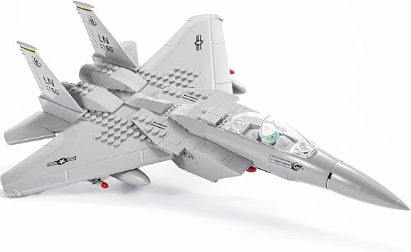 SEMKY Military F-15 Eagle Fighter Jet Air Force Building Block Set 262 Pieces -Building for Military Fans and Kid