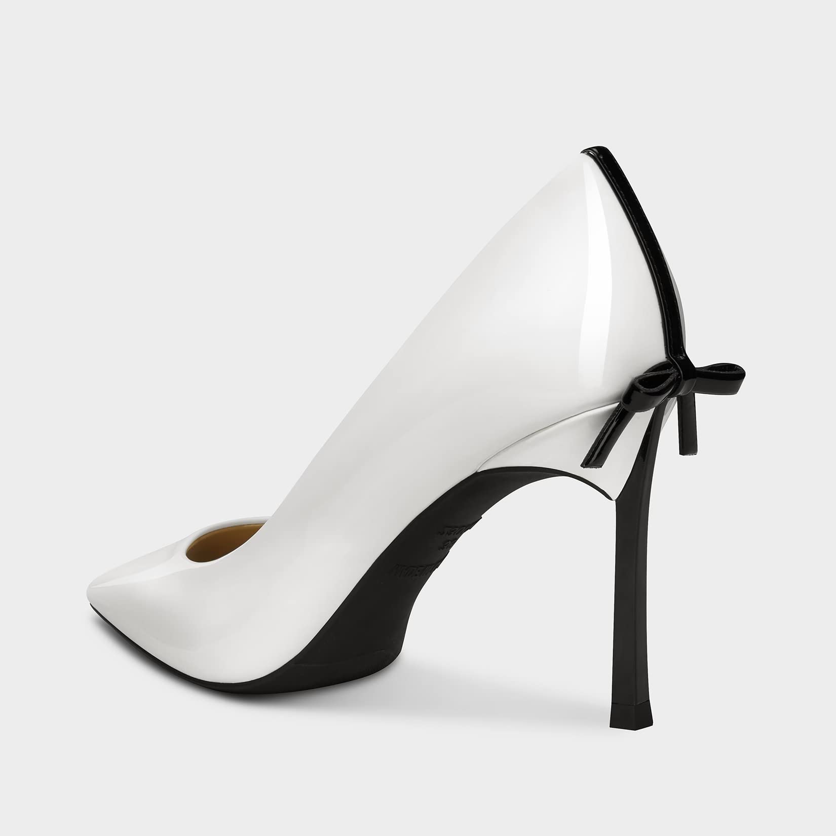 Castamere Mujer Alto High Aguja Heel Puntiaguada Punta Pumps Slip-on Nudo Arco de Boda Sexy Dress 8.5 CM Heels