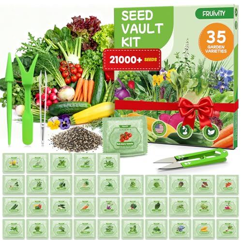 35 Heirloom Seeds Variety Pack - 21000+ Seeds for Planting...