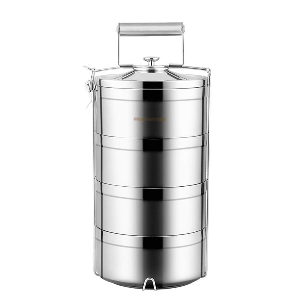 Fiambrera térmica de Acero Inoxidable, contenedor a Prueba de Fugas con Bolsa de Almuerzo aislada, contenedor de Almacenamiento de Alimentos de Gran Capacidad (2,4 l)