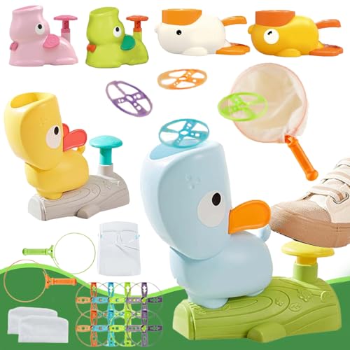 フライングソーサー おもちゃ 足踏み フライングディスク ランチャー 子供 ポップアップ 空飛ぶ円盤 ディスクランチャー アウトドア ゲーム 公園遊び 運動不足解消 発射おもちゃセット 足と手と目の調整 室内 室外遊び キッズ 大人 誕生日プレゼント (A#)のサムネイル