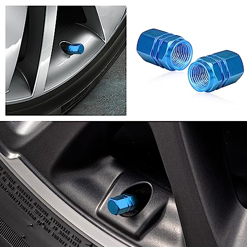 image for Ziciner 8 PCS Car Tire Valve Caps, Aluminum Alloy Wheel Valve Stem Cov