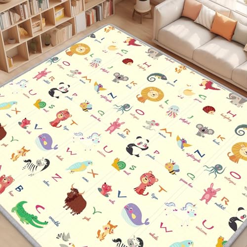 Image of Baby Play Mat, Crawling Mat, XPE Foam, Double-Sided, Flatbar, Waterproof, Extra Size, Carpet Baby Mat, Non-Slip, 150 x 180 cm- Non-Slip Crawl Floor Mat