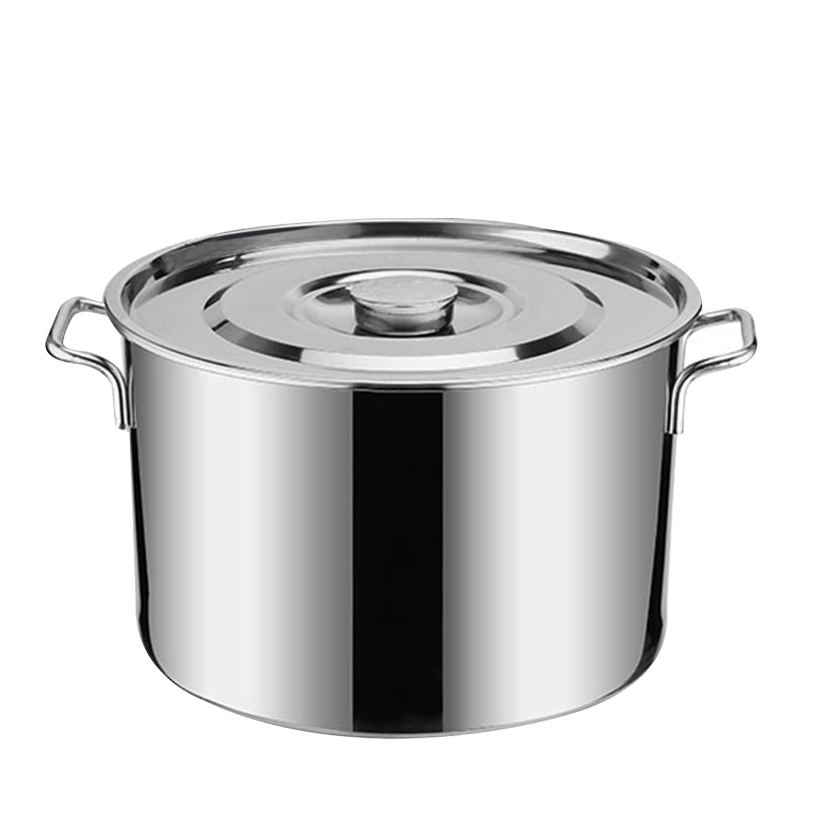 MYUYEE Large Stainless Steel Stock Pot With Lid - High Capacity Cooking Essential For Soup And Stews - Durable, Commercial-Grade For Home And Professional Use (40Cm*40Cm)