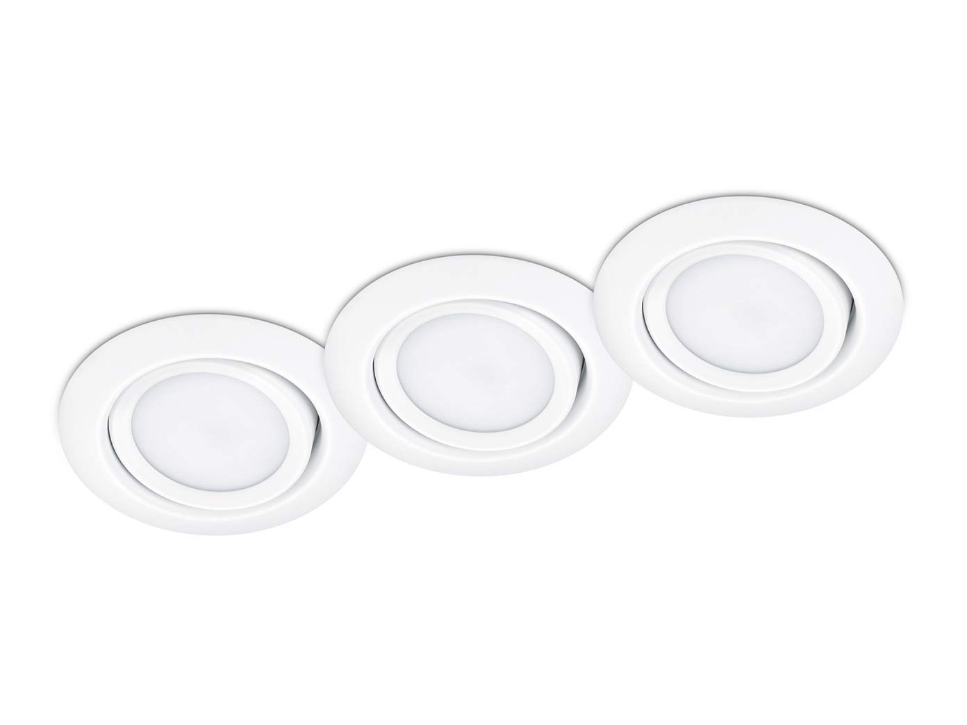 Trio Leuchten Rila focos empotrables de alta calidad en metal mate con luminarias LED de 5W