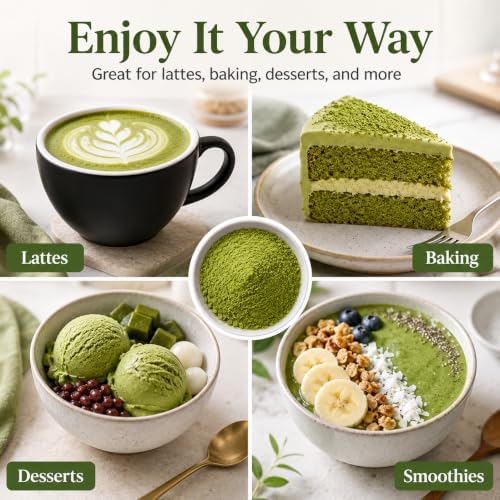 HoowCee Matcha Powder 5.29oz/150g, Culinary Grade Japanese Green tea - 4