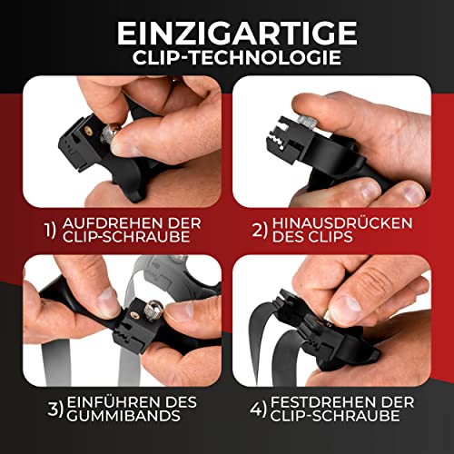 HITX® Zwille Steinschleuder Profi für Jagd | Super Grip Oberfläche | Slingshot Schleuder mit Gummiband Extra Stark… – Bild 4