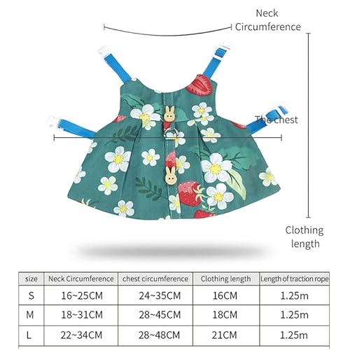 Pet Rabbit Clothes Small Rabbit Rabbit Hollandaise Pig Rabbit Drawstring Christmas Dress Clothes Drawstring (M) #TOP4