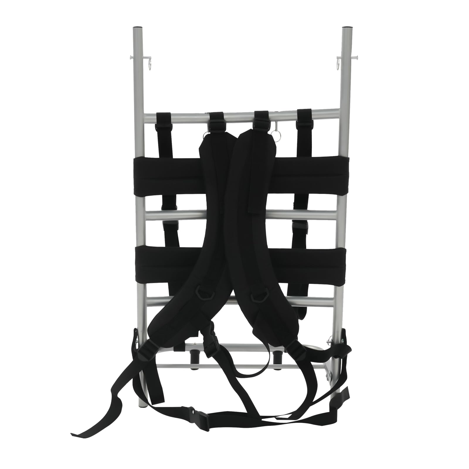 Rama plecaka, aluminiowa rama, składana rama torby z regulowanymi paskami, ciężka rama do noszenia na wędrówki i kemping, do 20 kg