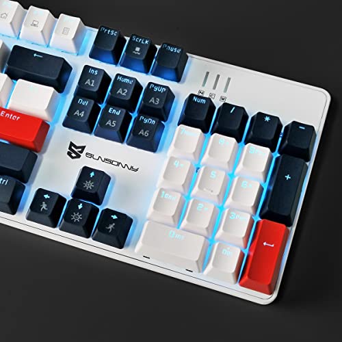 Teclado mecánico para juegos de 104 teclas con cable e interruptor azul Qisan 3