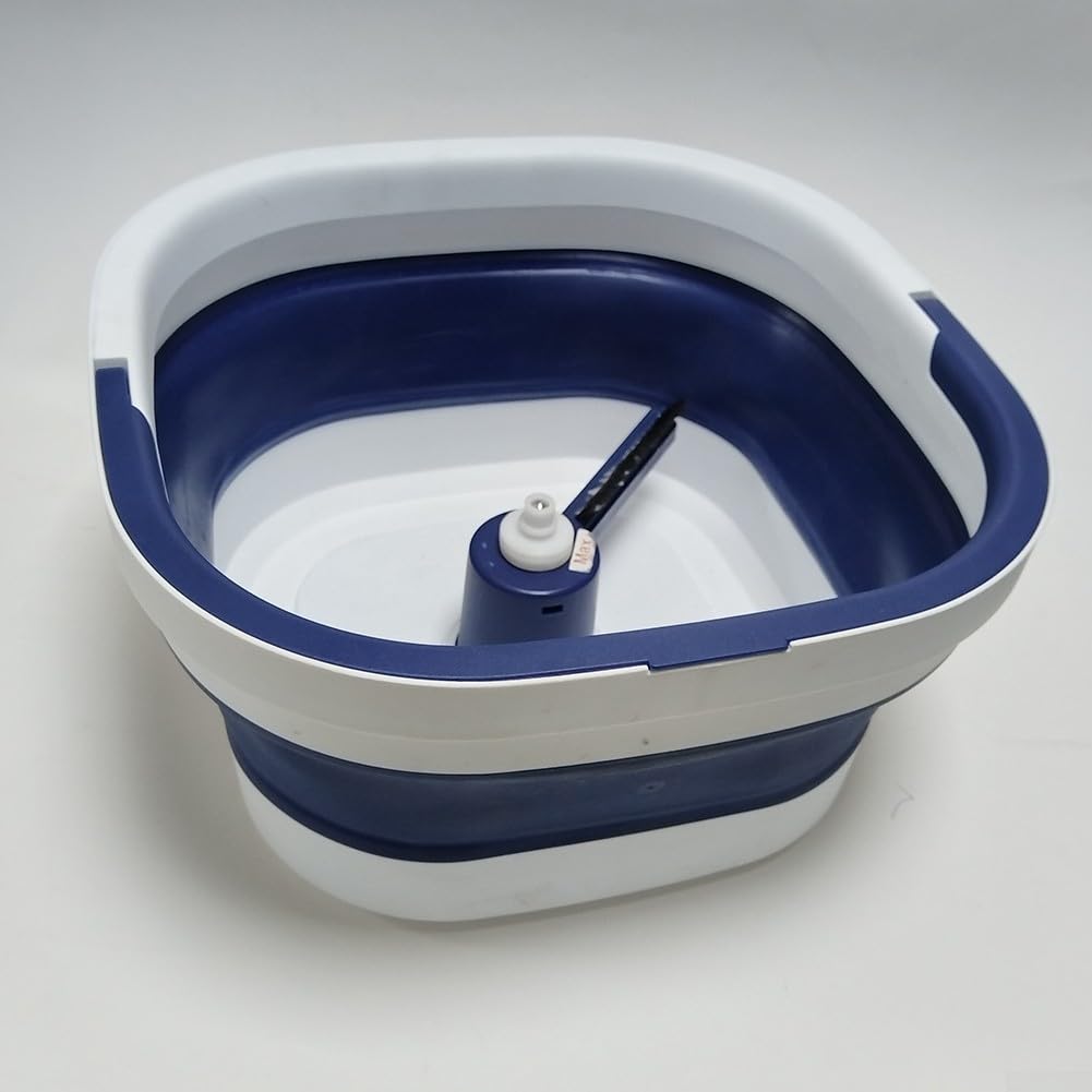 Set di mocio pieghevole per cucina e bagno, con secchio per la pulizia dei pavimenti domestici, con separazione dello sporco unica e design compatto pieghevole
