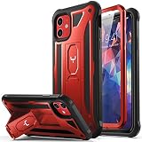 YOUMAKER Designed for iPhone 11 Case, Heavy Duty Protection Kickstand with Built-in Screen Protector