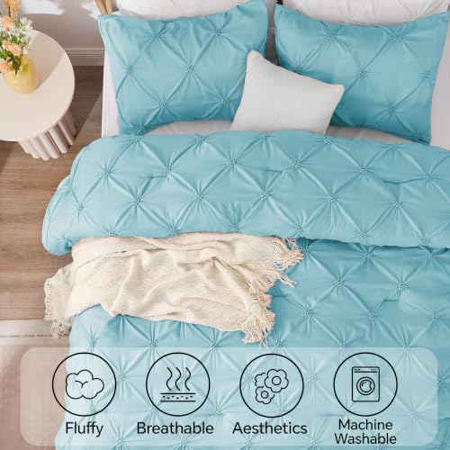 Image of BEDELITE Queen Comforter Set Macaron Blue,Lightweight & Soft Comforter