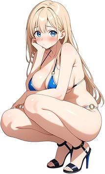 Sexy Bikini Girl Anime Sticker Fashion Action Decal B,5.1 | Bumper Decorations, Car Door Protectors, Scratch Cover