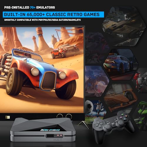 Kinhank Retro Game Console,Super Console X2 Pro Emulator Console With 65,000+ Classic Games,Retro Gaming Console With Emuelec 4.6 &Android 9.0,4K Hd Output,2.4+5G,Bt 5.0,Compatible With Most Emulators thumb #1