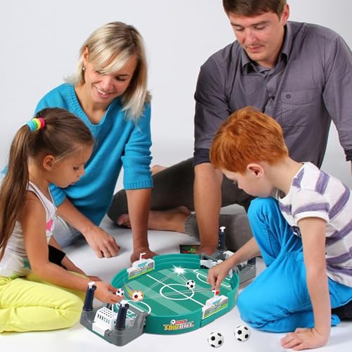 Tischfussball,Mein HERZ Tischfussball Kinder Interaktives TischfußBallspiel,Tischkicker Spielzeug Tischkicker mit 6 Fußbälle Fußball Geschenke für Jungs für Kinder Erwachsene – Bild 5