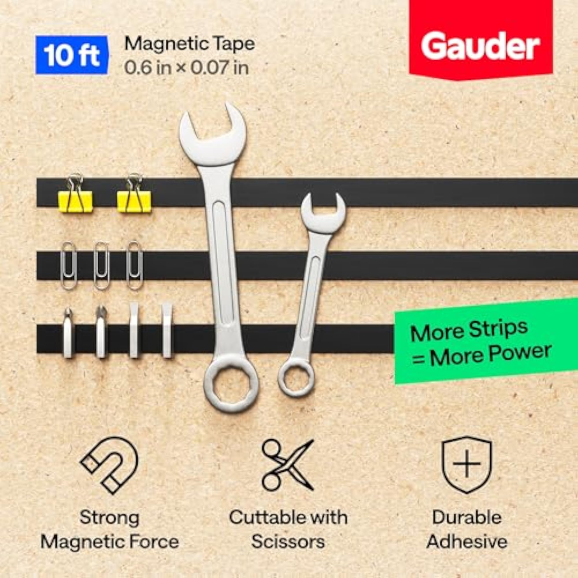 Magnetic Tape with 3M Adhesive - Strong Self-Adhesive Magnet Strip