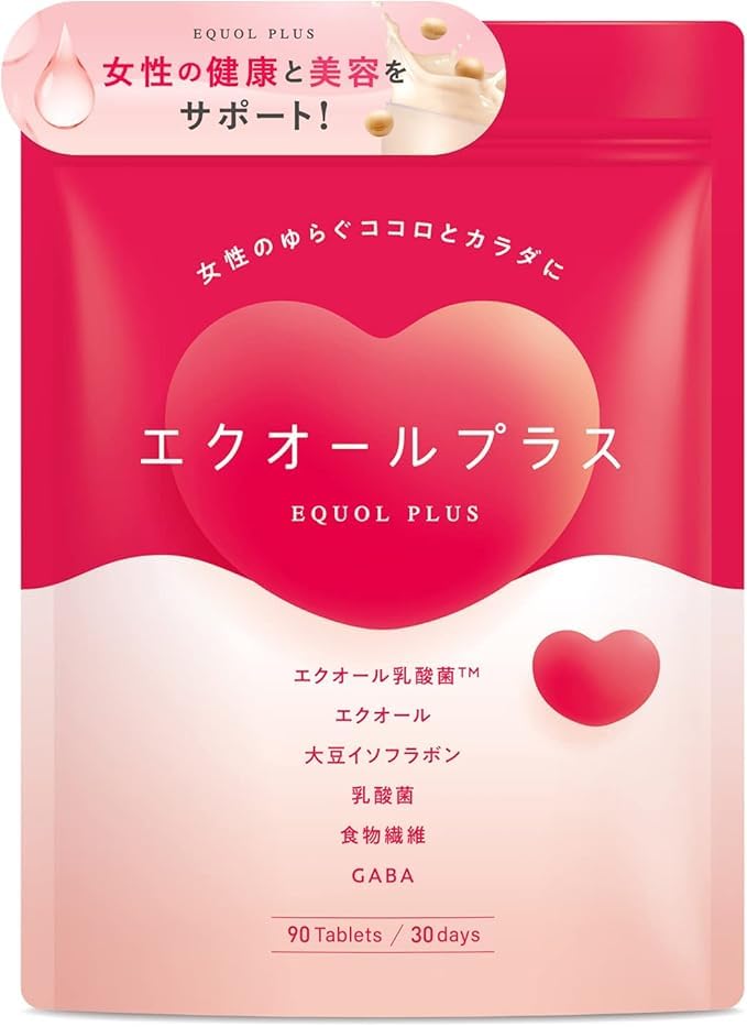 エクオールプラス 大人女性用 エクオール イソフラボン GABA イヌリン 90粒
